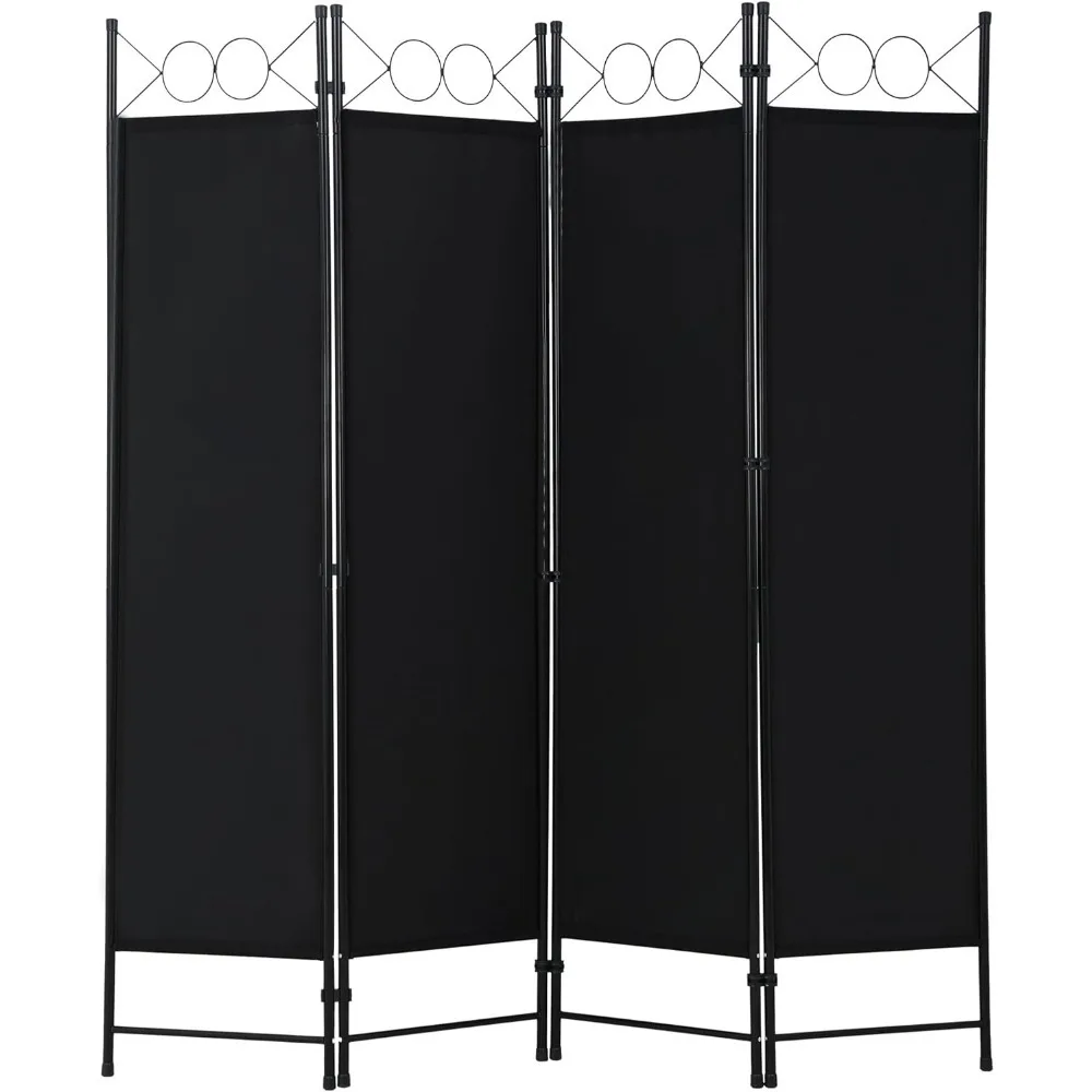 

4 Panel Folding Room Divider Portable Privacy Screen for Bedroom Office Dorm