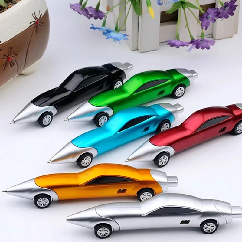 Novelty Racing Car Shaped Ballpoint Pen Ornament, Portable Creative Writing Accessory, Decorative Stationery for Office Daily Us