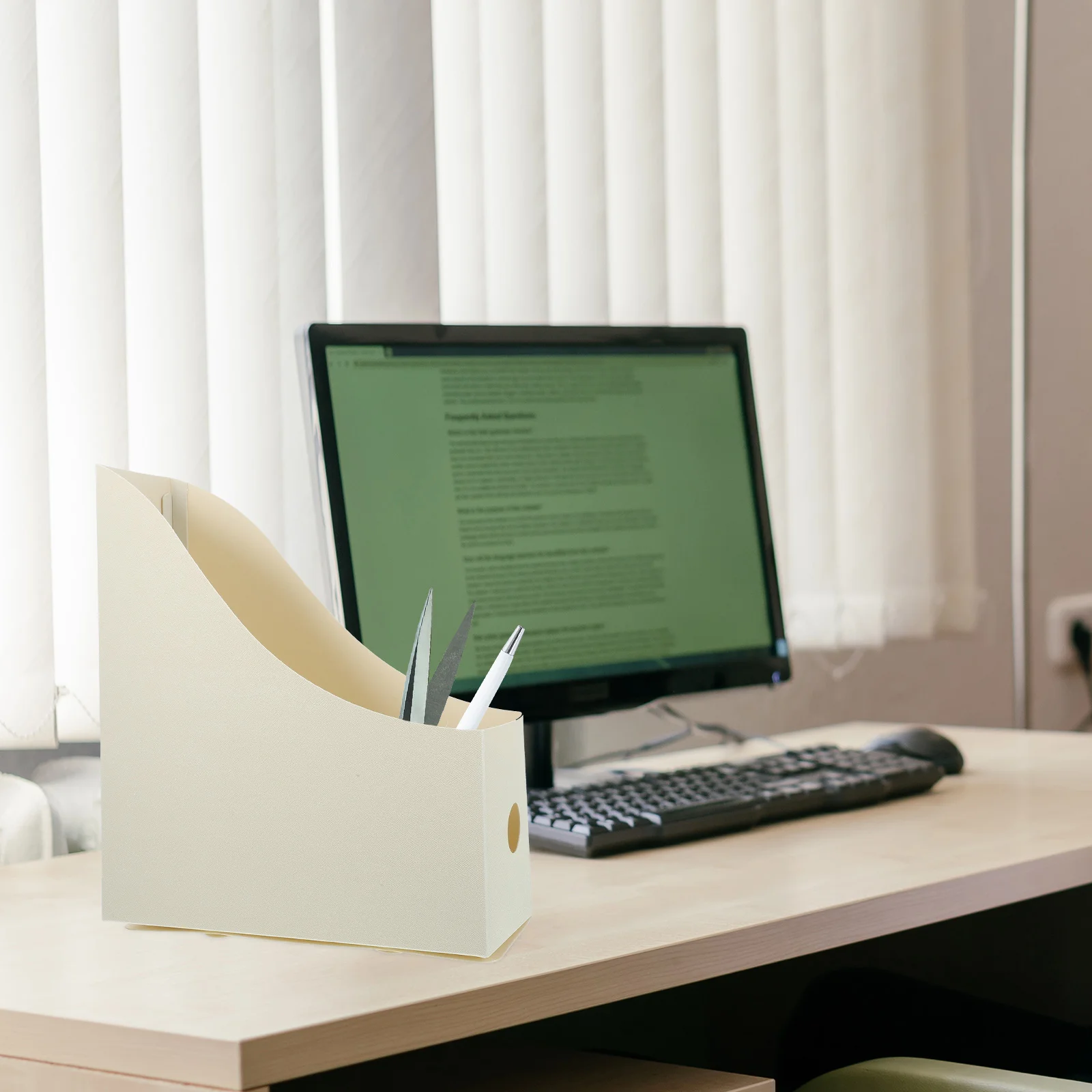 Desktop Magazine Storage Boxes, Book Bins, File Rack, Pastas, Estante, Estudo Organizer, PP plástico, 2 pcs