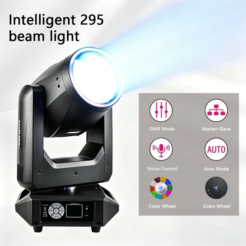 295W Moving Head Light Dual Prism Rotating DMX512 Multifunctional Effect for Stage DJ Christmas Lights Audience