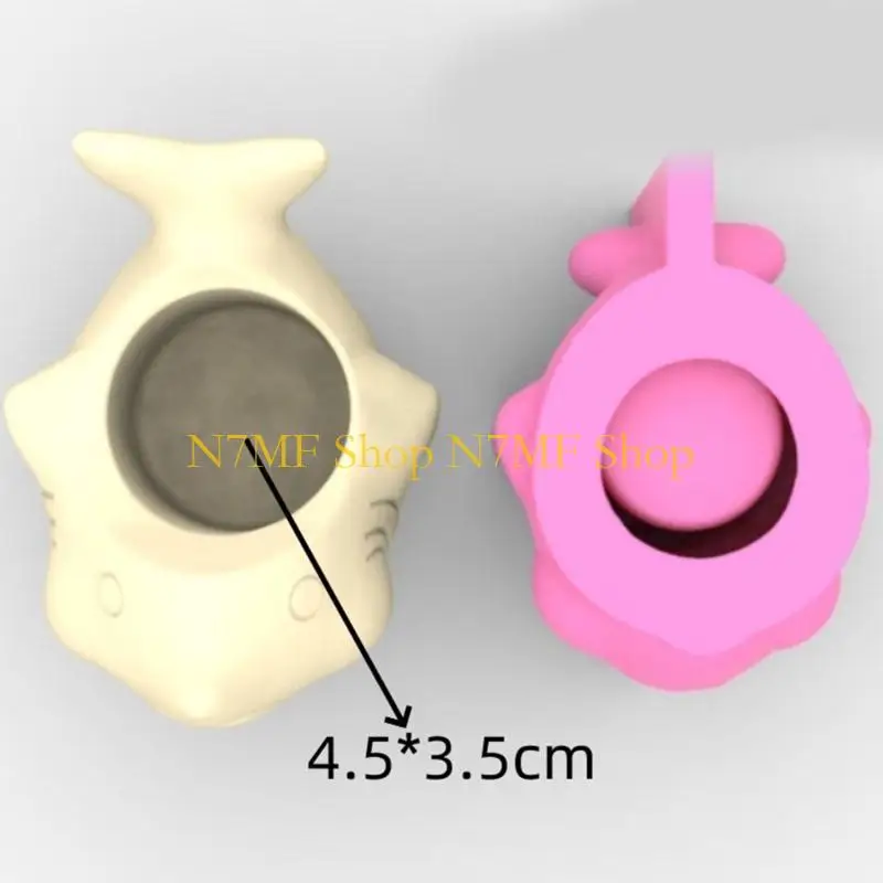 

N7MF Многофункциональные силиконовые формы в форме акулы, формы для горшков для растений, формы для украшения дома, форма для