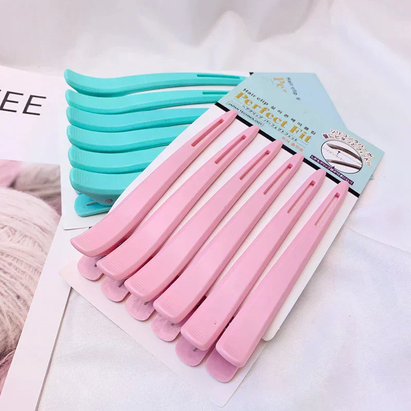 

Набор из 6 парикмахерских зажимов-утконосов с длинными губками для укладки волос, инструмент для парикмахерских и барбершопов, для ухода за волосами, красоты и здоровья