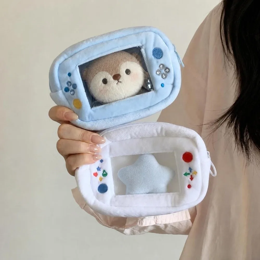 Portable Ita Bag Game Console Shaped Transparent Window Display Pouch Figure Storage Purse Gift