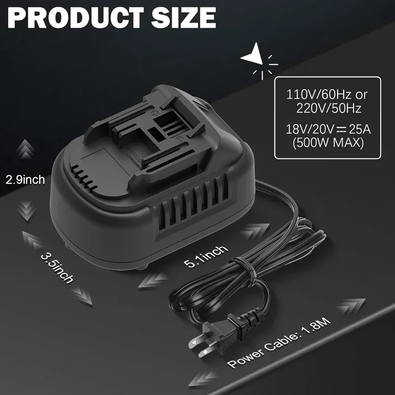 

110V to18V DC Converter Wireless to Wired Adapter, for Makita 18V Cordless Tools, Power Tool Charging Power Adapter Transformer