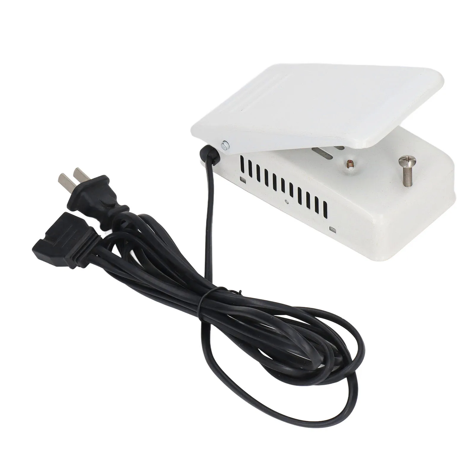 Sewing Machine Foot Pedal 2.5A Stainless Steel Nonslip Sewing Foot Pedal Replacement Foot Pedal for Household White US110V