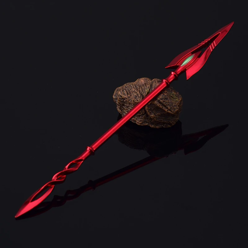 Unidad de 22cm/8,66 pulgadas, 6 artefactos de Metal, adorno del guerrero del nuevo siglo, lanza de Cassius, rey, lanza asesina, colección de adornos para niño