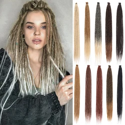 Synthetic Dreadlock Extensions 10 Roots/pack Hippie Single Ended Dreads Ombre Loc Extensions 30 Inch Reggae Style Crochet Hair