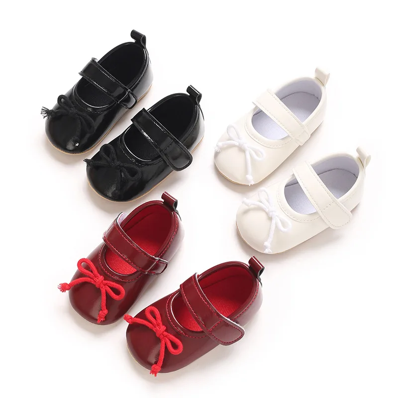 2026 New Spring 0-1Y Baby Shoes Lovely Bow Decorate Mary Jane Style Girls Shoes Non-slip Soft Sole Baby Walking Shoes