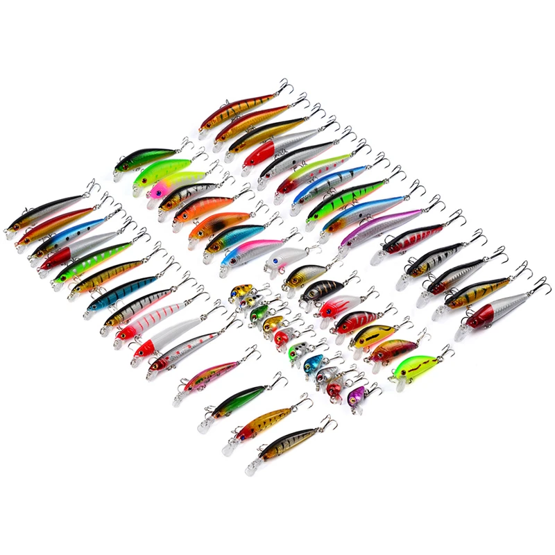 Mixed Fishing Lures Set Minnow Popper Crank Baits with Hooks Fishing Hard Lure Artificial Bionic Crank Lure Saltwater Freshwater
