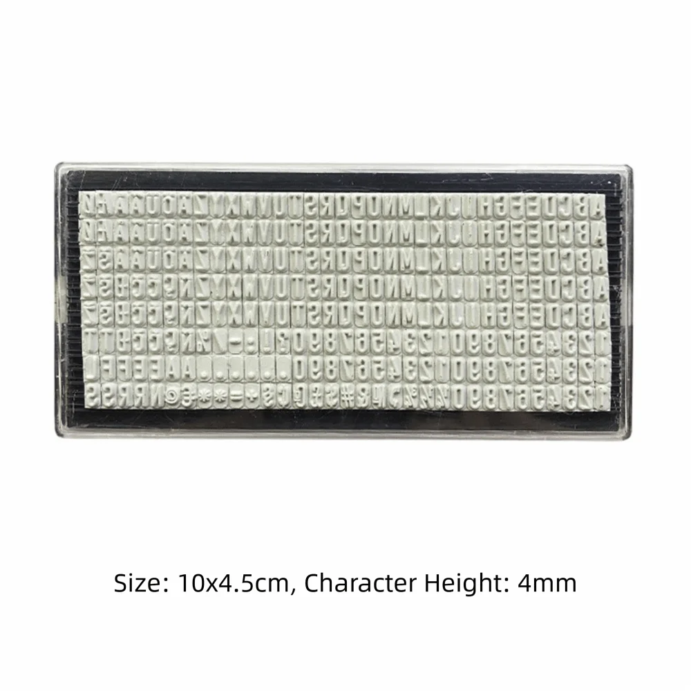 Automatic Ink Return DIY Stamp Kit Red Black Multi-size Self Ink Stamp Set Plastic Letters Plate Monogram Printing Stamp