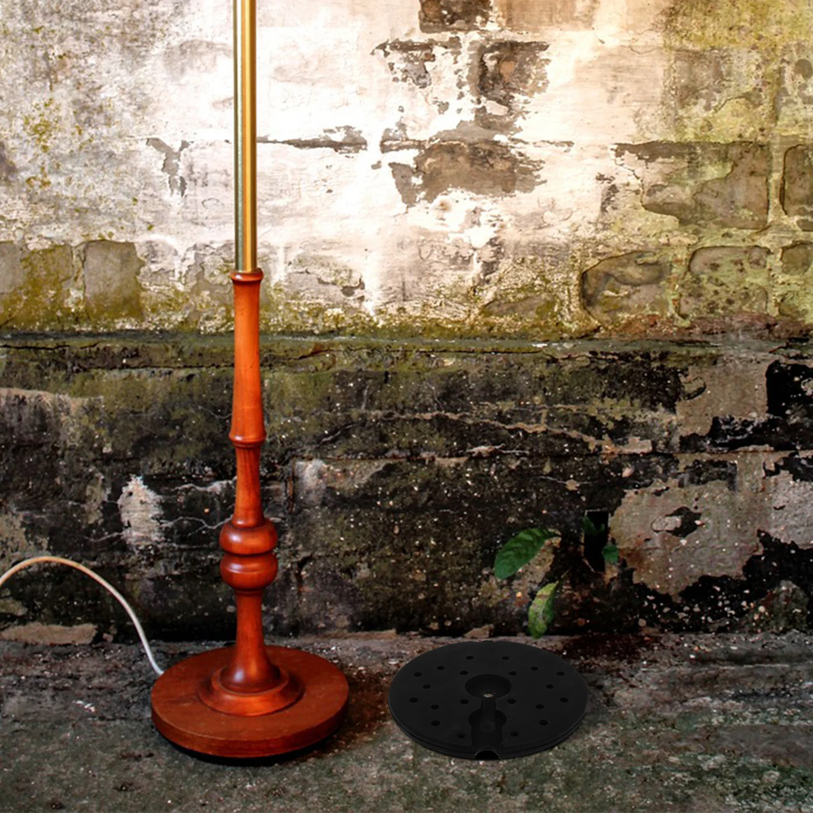 

1pcs Heavy Duty Plastic Base Weight Stable Floor Lamp Loader, Weighted Desk Lamp Base, Cast Plastic Chassis Stand, Lighting