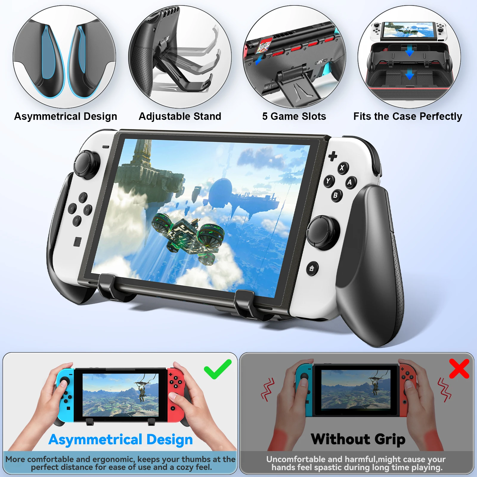 For Switch OLED Carrying Case Portable Switch Travel Carry Case Fit For Joy-Con And Adapter Hard Shell Protective Switch Case