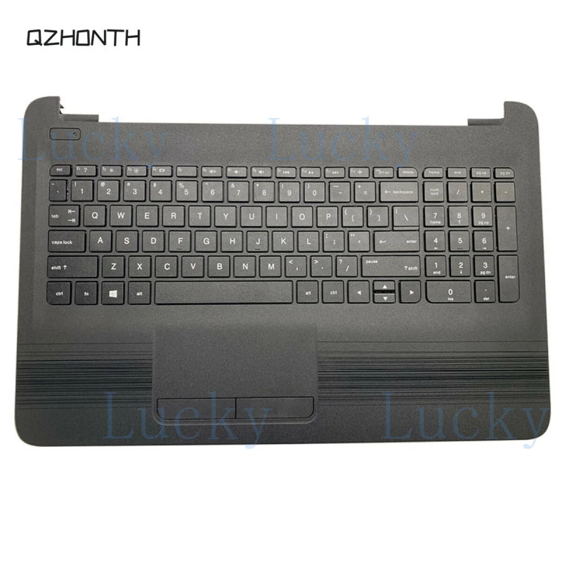 

Новый верхний корпус (палмрест) для HP 15-AY 15-BA с клавиатурой и тачпадом, черный, 855027-001