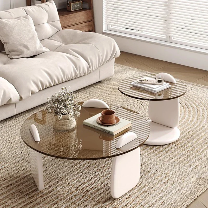 Tea Dressing Coffee Tables White Modern Living Room Round Minimalist Coffee Tables Garden Szafki Nocne Unique Furniture YR50CT