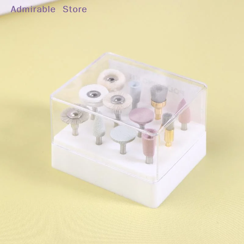 w12 PCS Upgraded Silicone And Brush Grinding Head Mixed Polishing Set - Achieve High-gloss Polishing With Polishing Paste