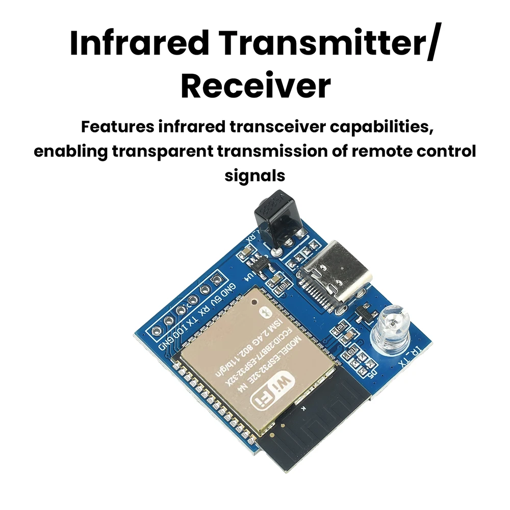 ESP8266/ESP32 IR Transmitter&Receiver – NEC Protocol WiFi Transparent Transmission ESP Development Module for Smart Home Control