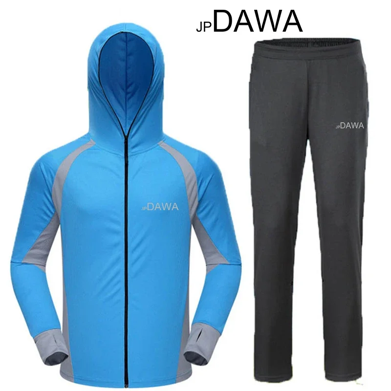 JP Dawa Spring/Summer Fishing Suit Quick Dried Ice Silk Men\'s Mountaineering, Hiking, Sunscreen, Mosquito Avoidant Riding Shirt