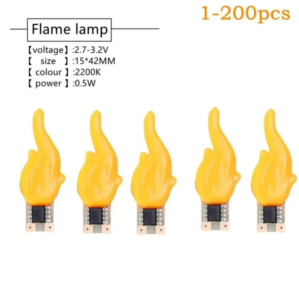 1pcs 30pcs 100pcs DC 3V-5V Led COB Flash Candles Edison Flame Warm White 2200K LED Filament Diode DIY Christmas Party Decoration