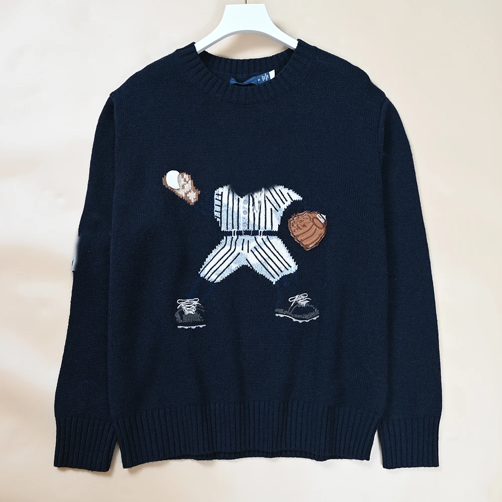 

Spring Autumn Ladies Cartoon Pattern Wool Blend Long Sve round Ne Knitted Sweater Casual Sle Regular Fit Online Exclusive