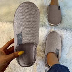 Women'S Slippers Shoes Warm Home Shoes Men'S Indoor Soft-Soled Men'S Slipper Mens Down Slippers