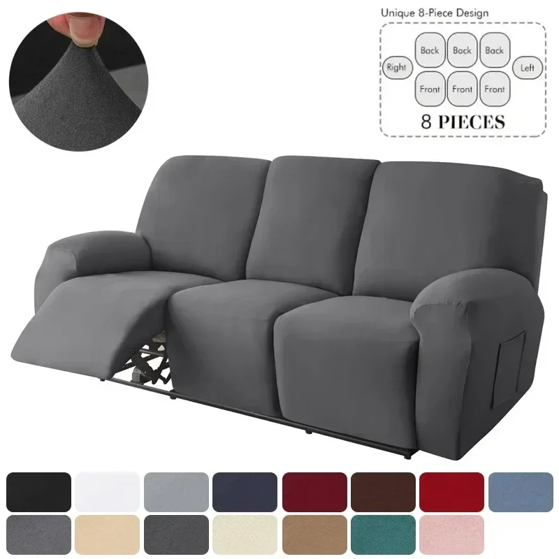 

Recliner Sofa Cover for Living Room Cheap Relax Sofa Slipcover Protector Elastic Spandex Armchair Chair Cover 3 Seater