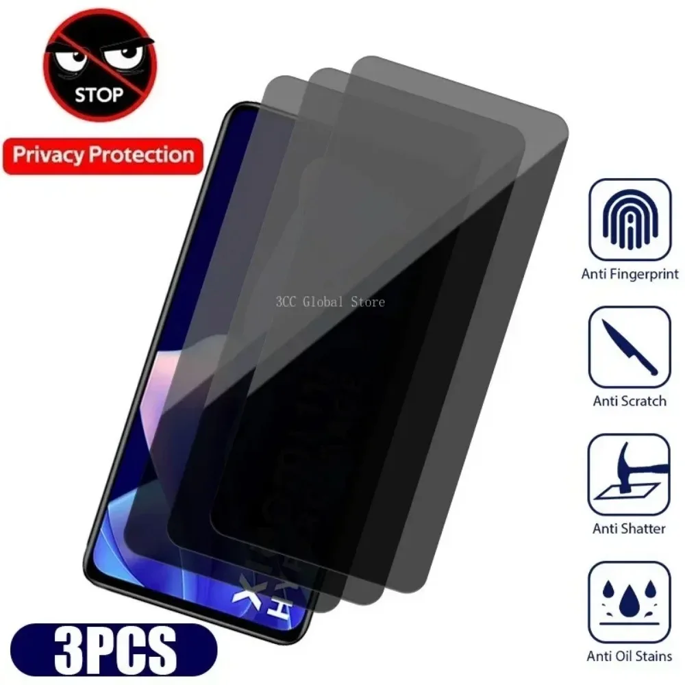 3PCS Privacy Tempered Glass For Poco X5 X4 X3 M4 Pro X4 F4 GT F3 M5 M5S Screen Protector For Xiaomi Mi 11T 12T Pro 11 Lite 5G NE