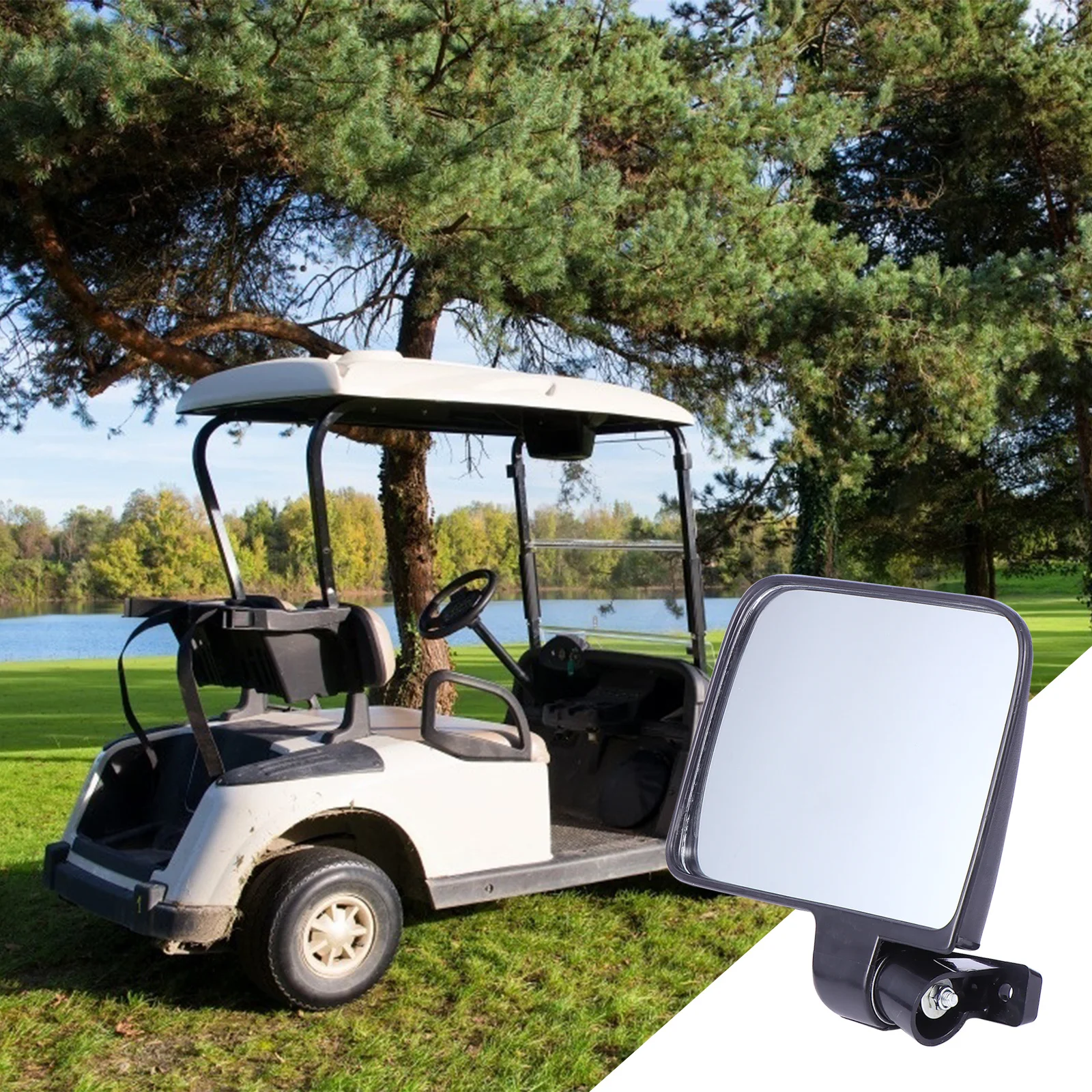 

2pcs Golf Cart Backup Shatterproof Wide Angle Car Rearview Mirror Adjustable Blind Spot Observation Mirror For Car Motorcycle