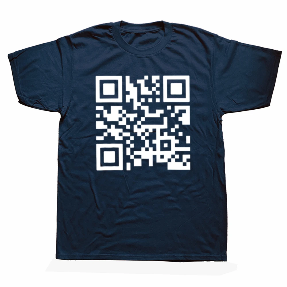 Funny F You QR Code Graphic T-shirts Men Women Fashion Casual Tshirt 100% Cotton Loose Oversized Adult Humor Joke Weird T Shirt