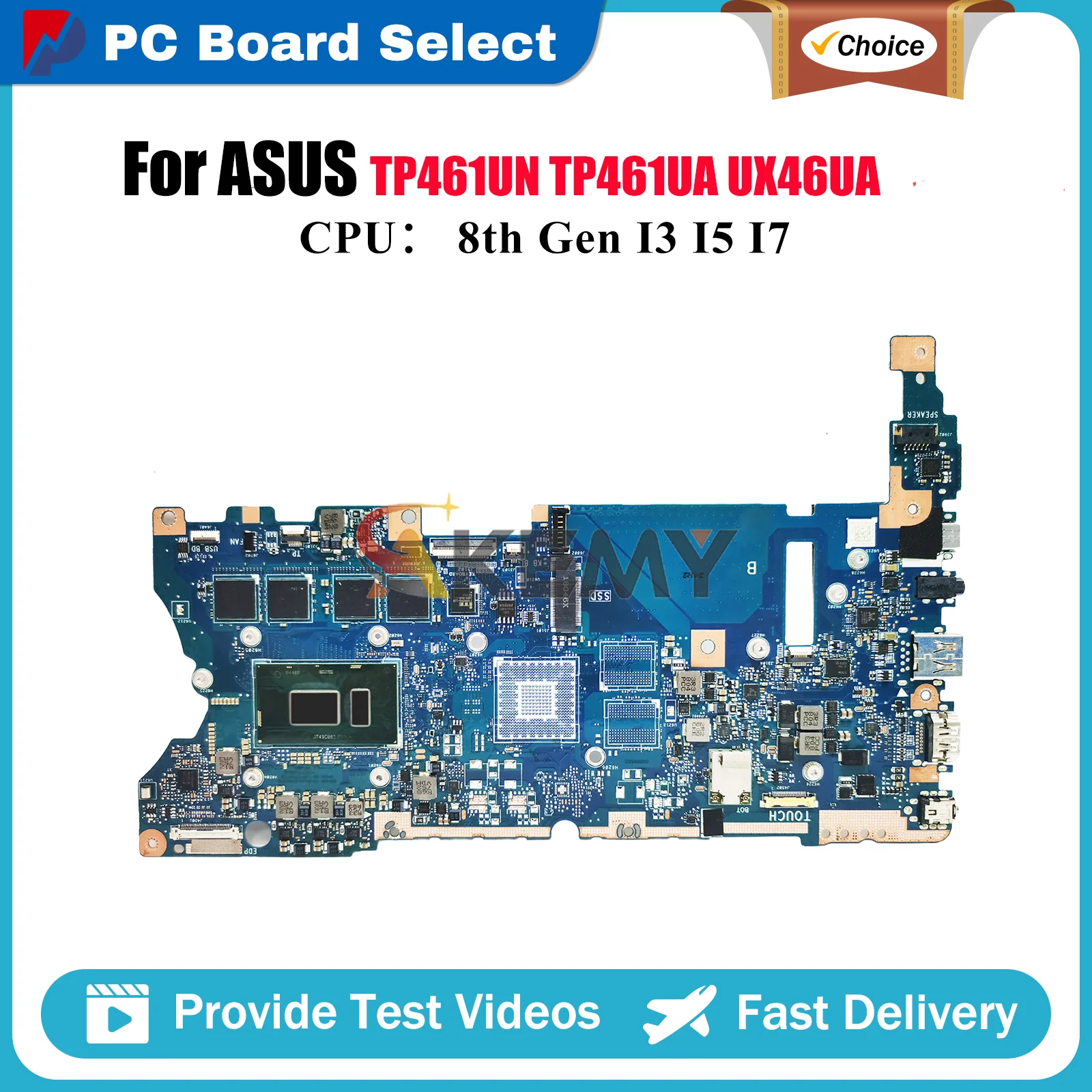 

UX461UA Laptop Motherboard For ASUS ZenBook TP461UA TP461UN UX46UN UX46UA UX461 Mainboard With I3 I5 I7 CPU 100% tests OK stk