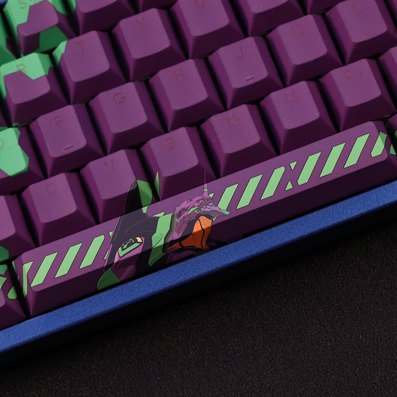 Imagem -03 - Eva 001 Tema Anime Keycap Pbt Material Cereja Perfil 108 Teclas Personagem Translúcido Adaptável Teclado Mecânico