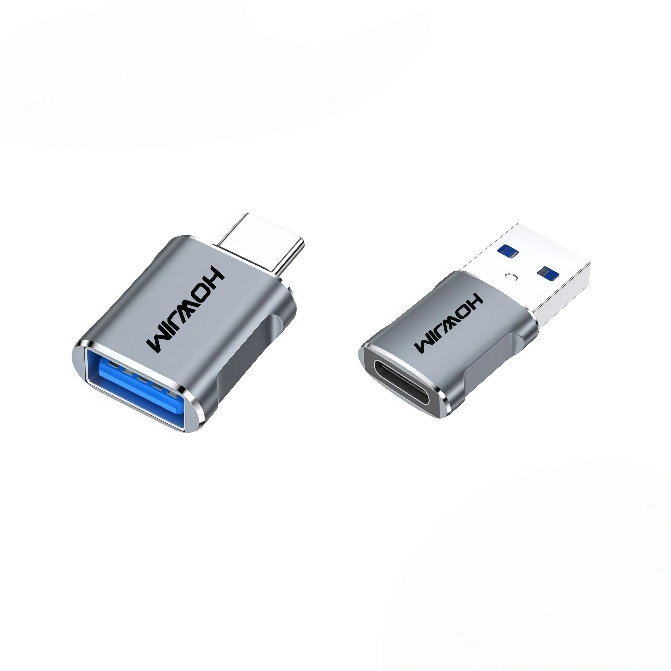 USB C to USB Adapter 4 Pack,USB C Male to USB 3.2 Female OTG Adapter,10Gbps Data Transfer Fast Charging,Aluminum Shell