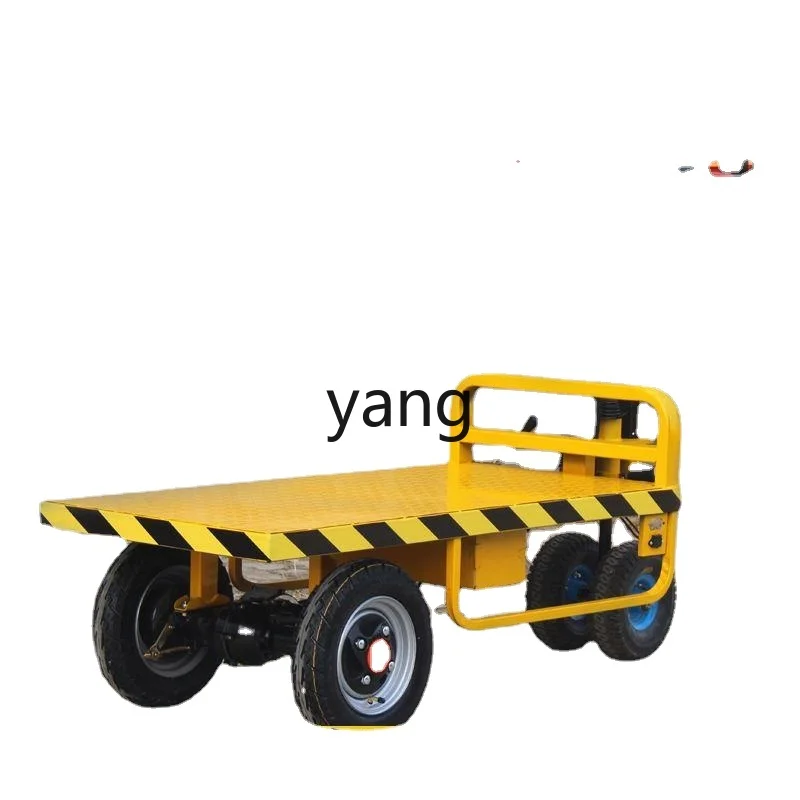 CX Electric Flat Truck Inverted Donkey Construction Site Greenhouse Flat Trolley Pulling Goods Trolley