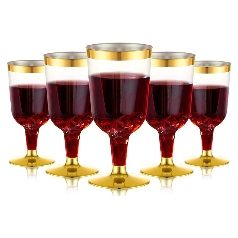 

ABLN-30PCS пластиковые бокалы для вина, золотые бокалы для дегустации вина, многоразовые бокалы для вечеринок, вина для шампанского, пива, коктейля, мартини