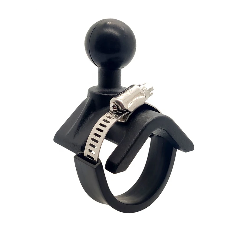 

Strap Hose Clamp Ball Base Grab Bar Clamp Mount Quick Release Pipe Mount for 15-33mm Tubes Handlebar Motorcycle Phone Holder
