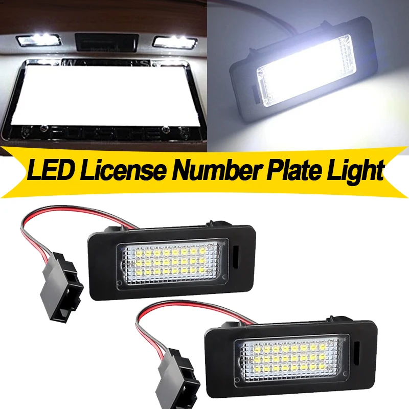2PCS For Volkswagen VW Golf MK6 Variant 2009-2014 Sharan 7N 2011-2013 Passat B6 Variant 2006-2010 LED License Number Plate Light
