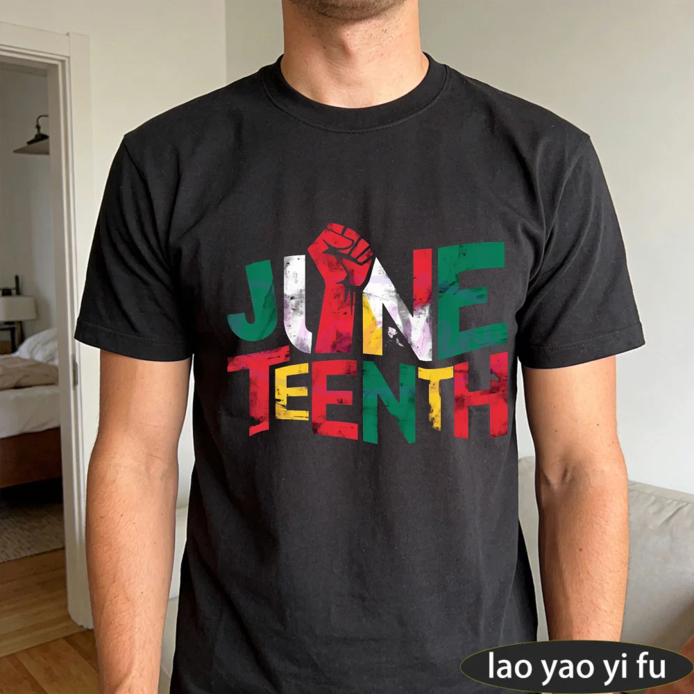 June Teenth Festival Men T-Shirt Black History Celebration Gift Apparel Clothes Historical Memorial of Black Liberation T Shirt