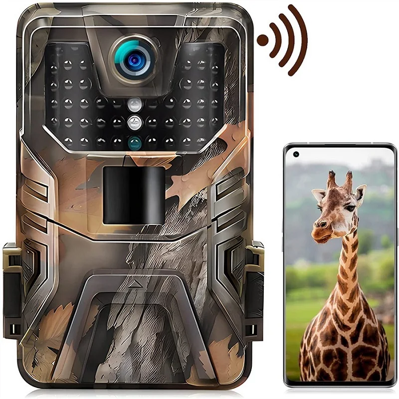 Outdoor 4K 36MP Live Video Show APP Control Trail Camera WiFi  Game Camera No Glow Night 940NM Vision for Wildlife Trap Game Cam