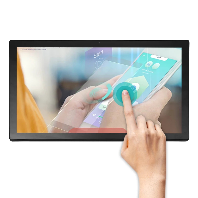 

big size 32 inch android wall mount 1920 *1080 resolution lcd digital signage advertising touch player