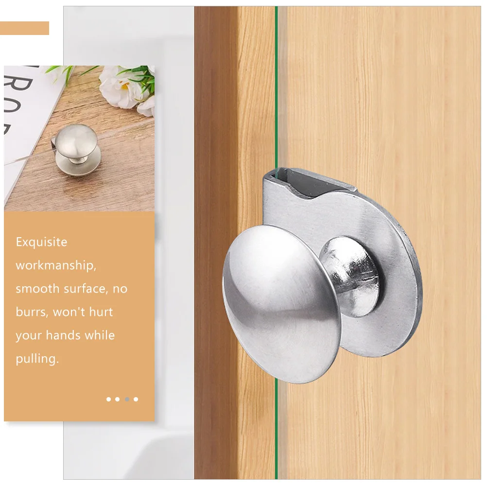 

2pcs Handles Pulls For Cabinets Drawer Smooth Surface No Burrs Easy Open Close Kitchen Bathroom Showcase Wine Cabinet Glass