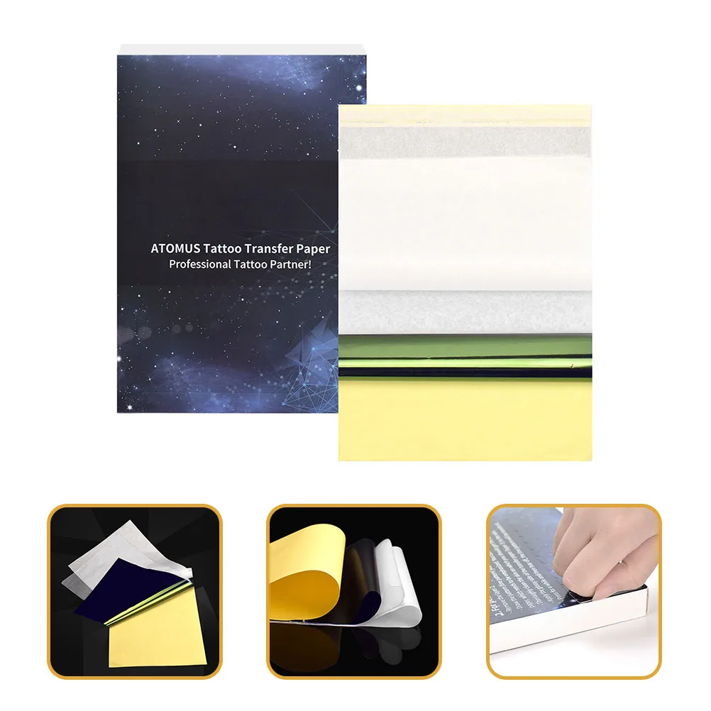 

100 Pcs Tattoo Transfer Paper Papers for Tattoos Heat Sensitive Accessories