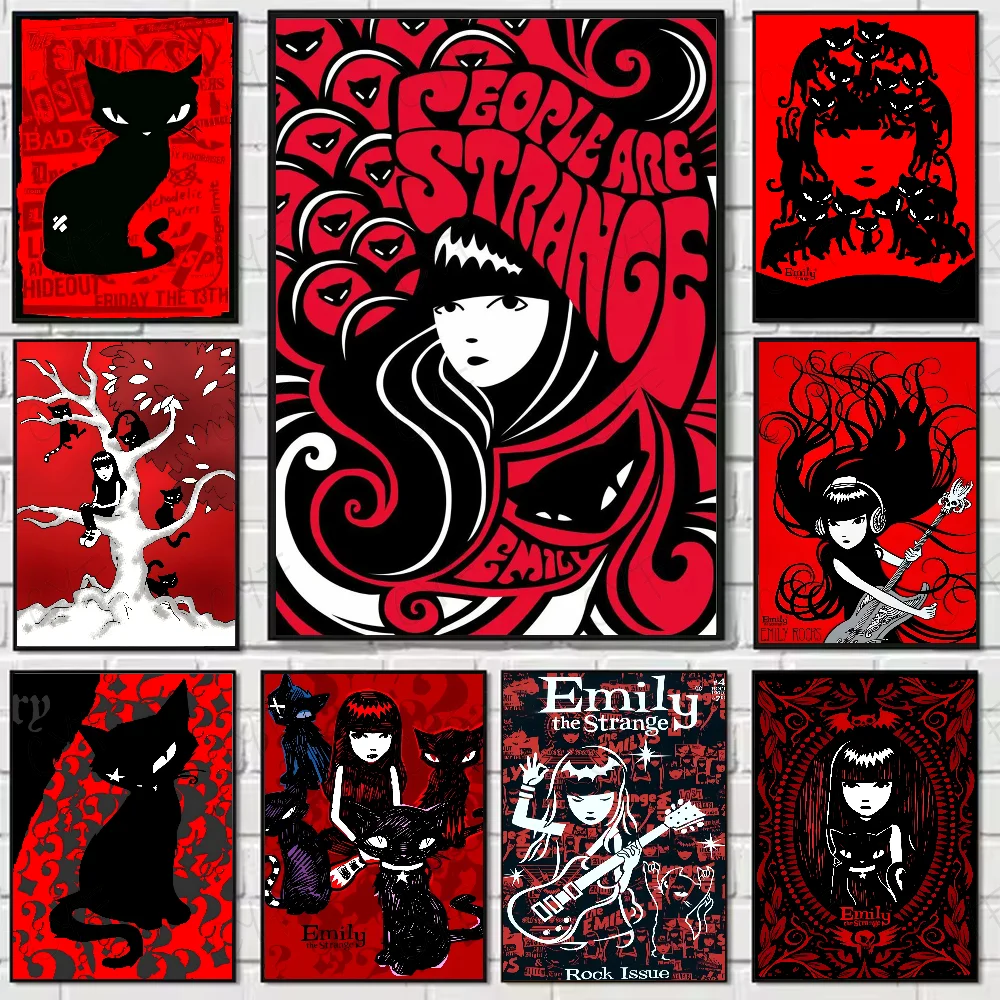 Comic Book E-Emily the S-Strange Poster High Quality Wall Art for Home Office Bedroom Living Room Hallway Bar Perfect Gift Idea