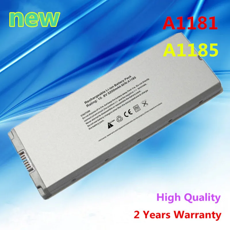 

New white Laptop battery for Apple MacBook 13" A1181 MA254 A1185 MA561 MA561FE /A