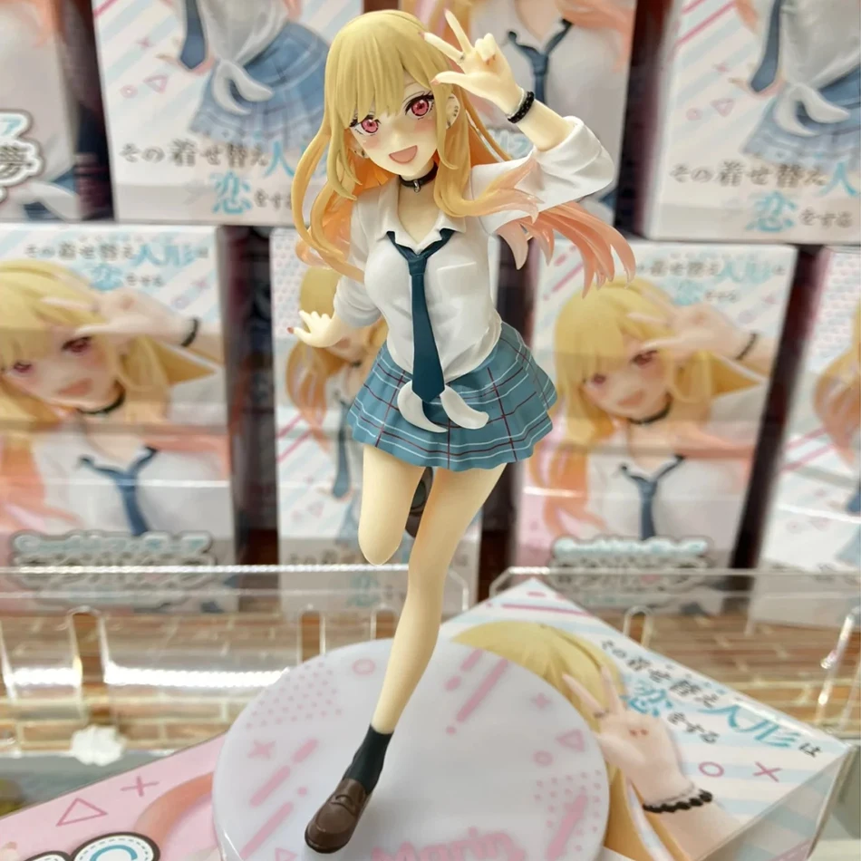 18 سنتيمتر بلدي اللباس حبيبي أنيمي الشكل الأسود خادمة الزي كيتاجاوا مارين عمل الشكل Shizuku كورو تمثال جمع لعبة مجسمة #2