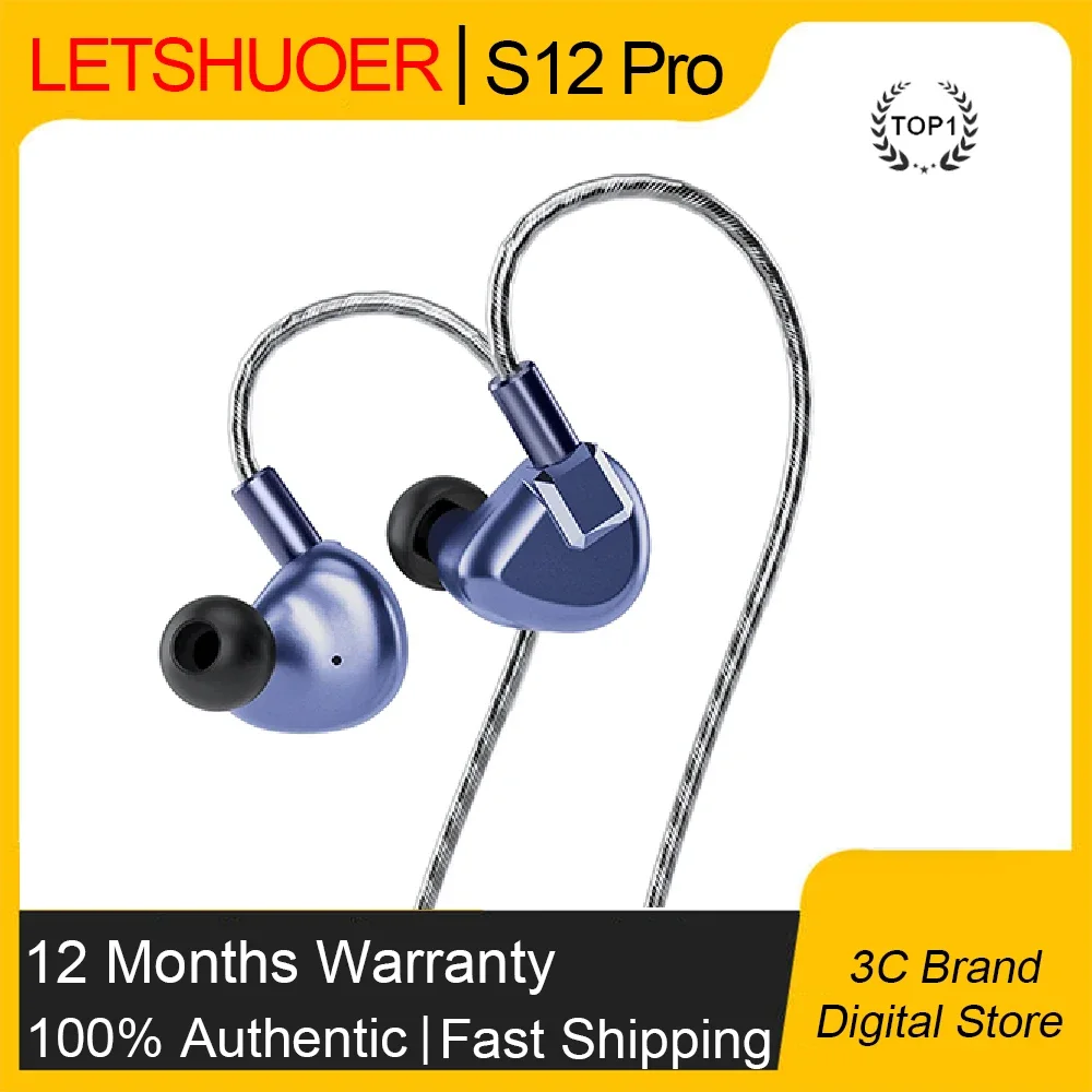 Original Letshuoer S12 Pro HiFi Earphones Wired in-ear Headphones High Quality Wired Headphones Planar Headphones