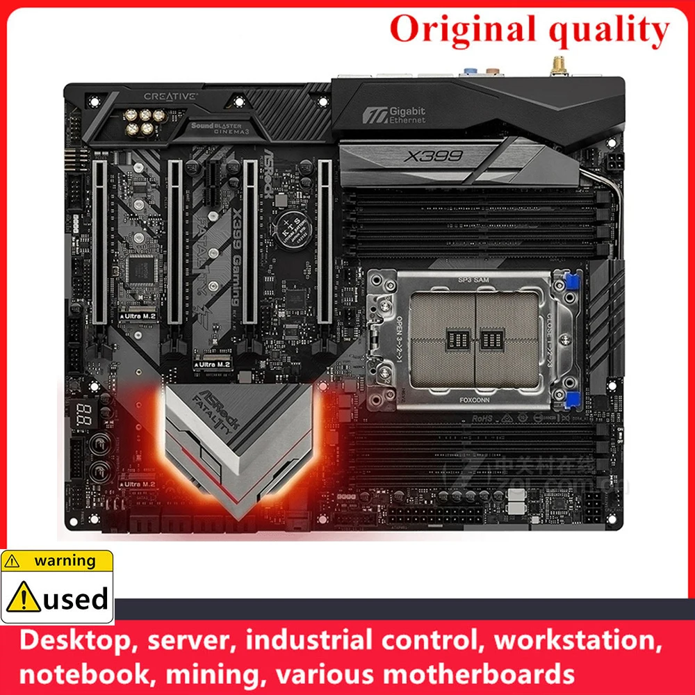 

Used For ASROCK X399 Professional Gaming Motherboards Socket TR4 DDR4 For AMD X399 Desktop Mainboard SATA III USB3.0