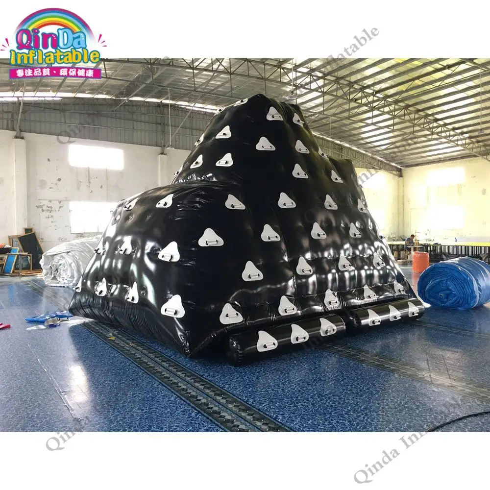 Black 5X4x4m Color Inflatable Iceberg Slide Water Play Equipment Inflatable Climbing Mountain With Air Pump