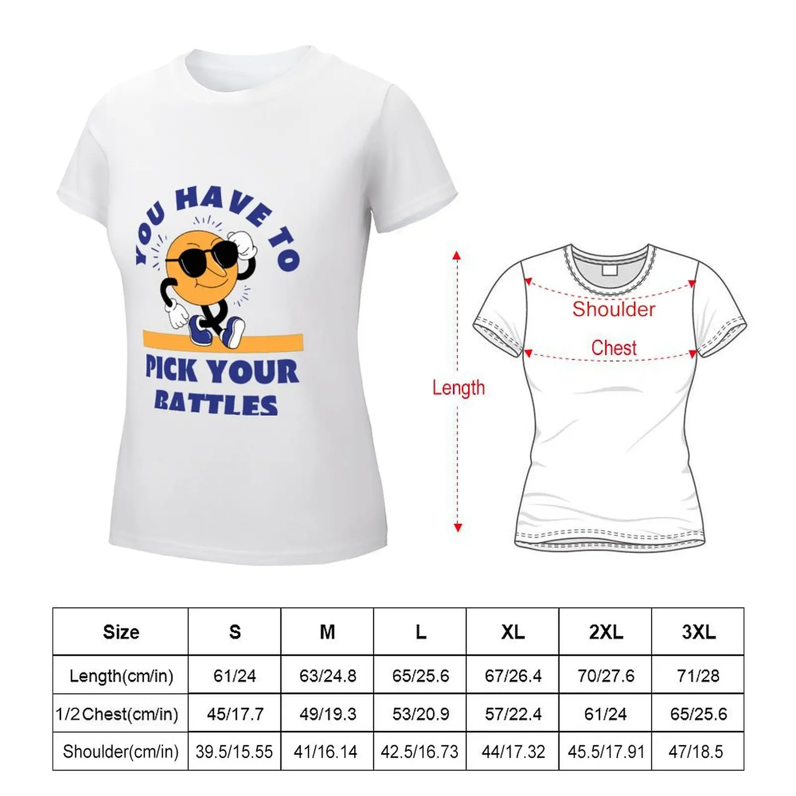 you have to pick your battles...... T-shirt female vintage clothes graphic t-shirts for Women