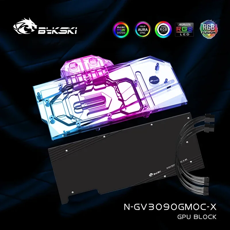 Bykski N-GV3090GMOC-X, GPU-Wasserblock für Gigabyte 3090/3080 GAMING/EAGLE/VISION/TURBO OC Grafikkarte, VGA-Kühler 12 V/5 V