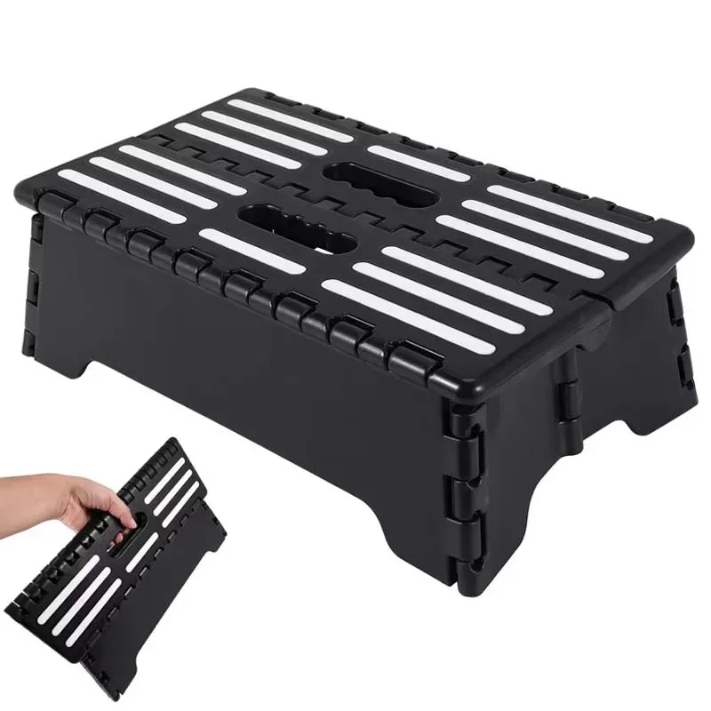 

Extra Wide Portable Camping Child Bathroom Non Slip Folding Step Stool Indoor PP Non-Slip Elderly Ladder at the Door Stairway