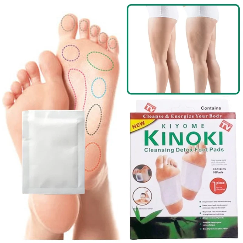 Detox Foot Patch Body Detoxify Stress Relief Rapid Foot Care and Pain Relief (10pcs/BOX) Korea Kinoki Feet Foot Massager Health